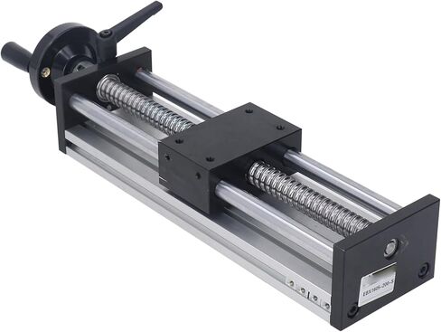 Linear Stage Actuator, M5 Mounting Hole High Precision 200mm Stroke Linear Rail Guide Slide Stage for Lathe with Hand Wheel in Kuwait