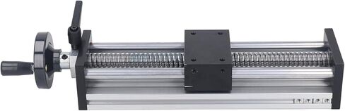 Linear Stage Actuator, M5 Mounting Hole High Precision 200mm Stroke Linear Rail Guide Slide Stage for Lathe with Hand Wheel in Kuwait