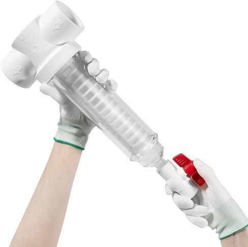 100 شبكة فاصل رمل/نظام تصفية مياه الرواسب، مدخل/مخرج منزلق PVC مقاس 1.5 بوصة، 50 جالونًا في الدقيقة، بديل لفلتر Rusco Vu-Flow Spin-Down in Saudi Arabia