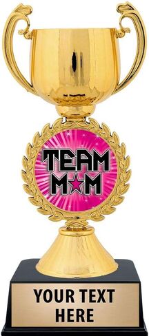 Crown Awards Personalized Team Mom Trophy, 7.25" Gold Cup Team Mom Trophies with Free Custom Engraving Prime in Saudi Arabia