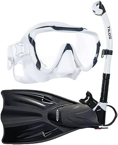 Tilos Morphi Mask with Orion Dry Snorkel and Getaway OH Fins Package in Saudi Arabia