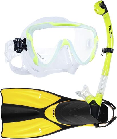 Tilos Morphi Mask with Orion Dry Snorkel and Getaway OH Fins Package in Saudi Arabia