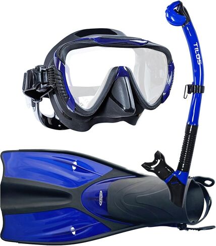 Tilos Morphi Mask with Orion Dry Snorkel and Getaway OH Fins Package in Saudi Arabia