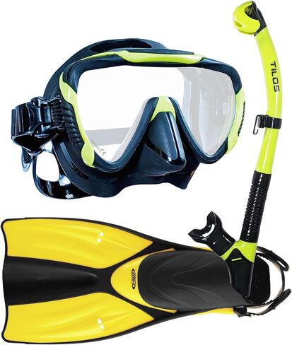 Tilos Morphi Mask with Orion Dry Snorkel and Getaway OH Fins Package in Saudi Arabia