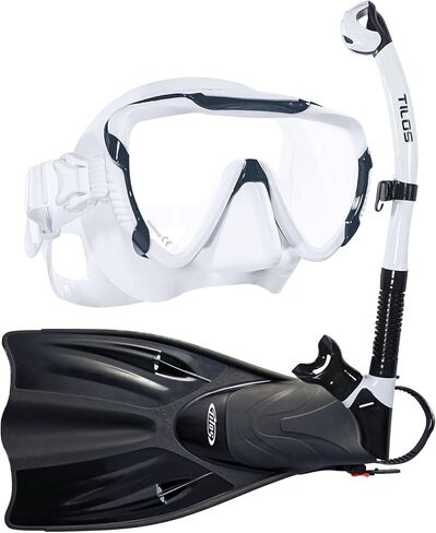 Tilos Morphi Mask with Orion Dry Snorkel and Getaway OH Fins Package in Saudi Arabia