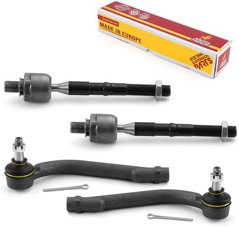 Metrix Premium Chassis Parts - 4 PC Inner & Outer Tie Rod End Kit Fits 2011-2013 Kia Sorento, 2007-2012 Hyundai Santa Fe, Replacement EV800231, ES800035, ES800055, Made in Europe in Saudi Arabia
