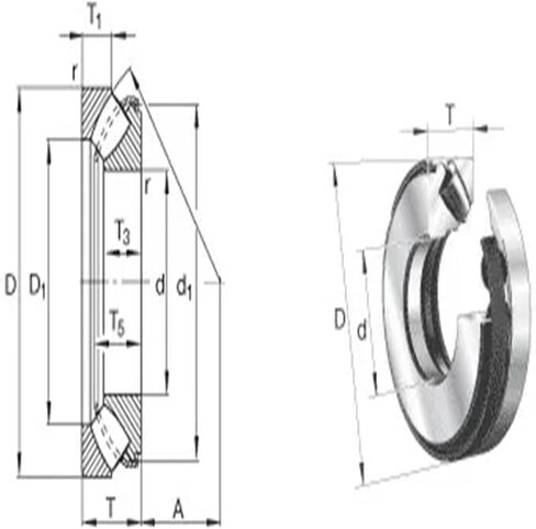 1pcs 29415 75x160x51 9039415 Spherical Roller Thrust Bearings Axial Straight Bore in Saudi Arabia