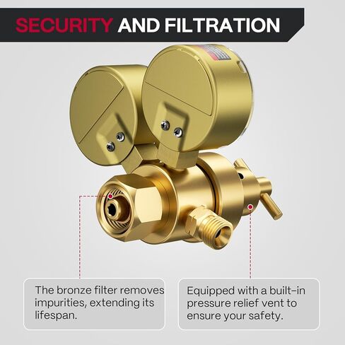 ARCCAPTAIN Small Oxygen Acetylene Regulator Set, CGA540 & CGA200 Compatible, for 9/16"-18 B-Size and 1/4" Hose in Saudi Arabia