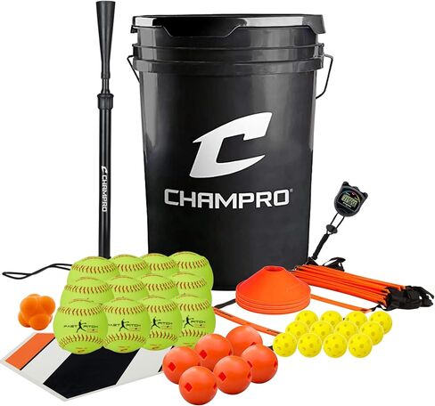 Champro Fastpitch Masters Home Training 6-Gallon Bucket with Softballs in Saudi Arabia