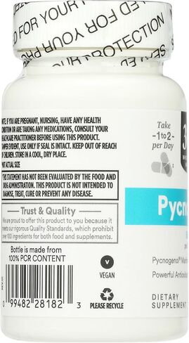 365 by Whole Foods Market, Pycnogenol Maritime Pine Bark Extract, 50mg Vegan Capsules, 60 Count in Saudi Arabia