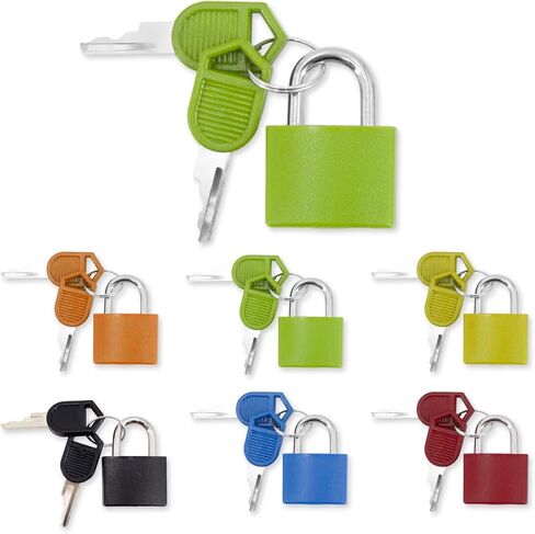 6pcs Suitcase Lockswith Keys Multicolor Small Matel Luggage Padlocks Plastic-Covered Mini Keyed Padlock for Household School Gym Locker Matching Game Dormitories Drawers Suitcases Backpacks (6 Colors) in Saudi Arabia