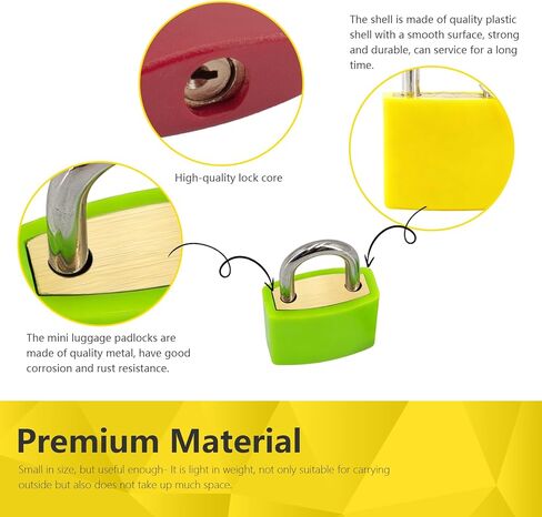 6pcs Suitcase Lockswith Keys Multicolor Small Matel Luggage Padlocks Plastic-Covered Mini Keyed Padlock for Household School Gym Locker Matching Game Dormitories Drawers Suitcases Backpacks (6 Colors) in Saudi Arabia