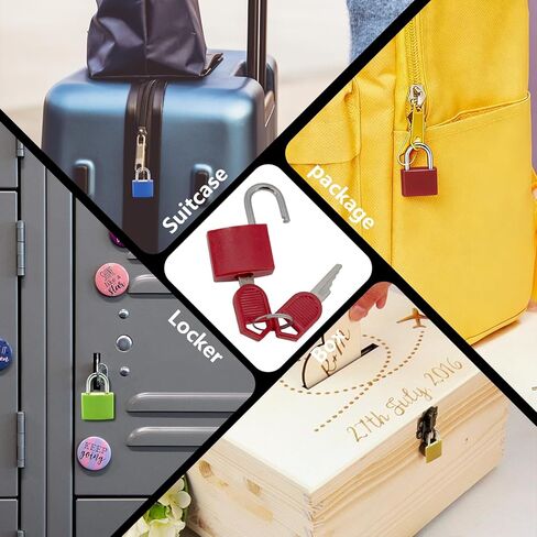 6pcs Suitcase Lockswith Keys Multicolor Small Matel Luggage Padlocks Plastic-Covered Mini Keyed Padlock for Household School Gym Locker Matching Game Dormitories Drawers Suitcases Backpacks (6 Colors) in Saudi Arabia