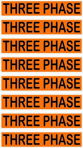 Conduit Line Voltage Electrical Marker 8Pk Orange Black Safety Decal Unlimited Single Three Phase 110 115 120 208 220 240 480 Volt Fuse Box Label Sticker (480 Volts) in Saudi Arabia