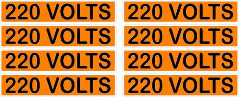 Conduit Line Voltage Electrical Marker 8Pk Orange Black Safety Decal Unlimited Single Three Phase 110 115 120 208 220 240 480 Volt Fuse Box Label Sticker (480 Volts) in Saudi Arabia