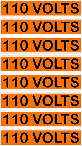 Conduit Line Voltage Electrical Marker 8Pk Orange Black Safety Decal Unlimited Single Three Phase 110 115 120 208 220 240 480 Volt Fuse Box Label Sticker (480 Volts) in Saudi Arabia