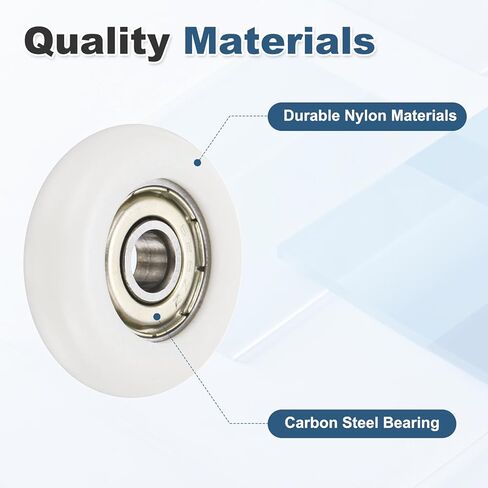 uxcell 10 Pcs 626ZZ Ball Bearing Nylon Guide Pulley Roller Round Wheel6x35x8mm Metal Shielded (GCr15) Chrome Steel Bearings, White in Saudi Arabia