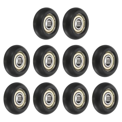 uxcell 10 Pcs 626ZZ Ball Bearing Nylon Guide Pulley Roller Round Wheel6x35x8mm Metal Shielded (GCr15) Chrome Steel Bearings, White in Saudi Arabia
