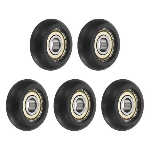 uxcell 10 Pcs 626ZZ Ball Bearing Nylon Guide Pulley Roller Round Wheel6x35x8mm Metal Shielded (GCr15) Chrome Steel Bearings, White in Saudi Arabia