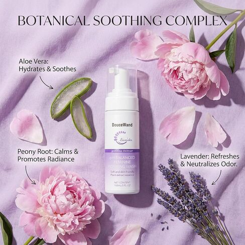 Feminine Foam Wash - pH Balanced Intimate Cleanser with Prebiotic Agave, Peony & Aloe. Soothing Odor Control & Daily Freshness for Sensitive Skin. Lavender Scent, 5 fl oz in Saudi Arabia