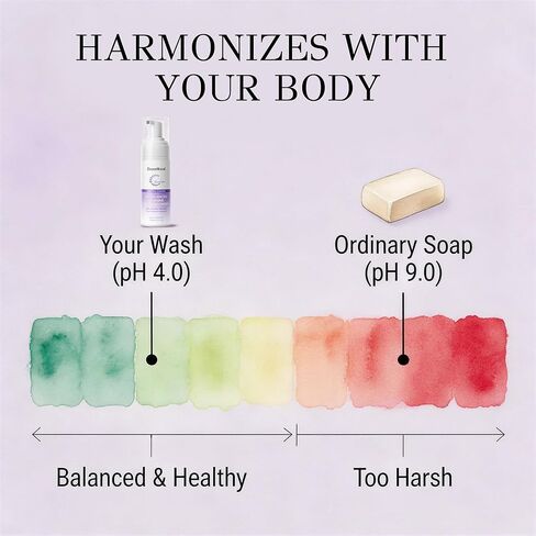 Feminine Foam Wash - pH Balanced Intimate Cleanser with Prebiotic Agave, Peony & Aloe. Soothing Odor Control & Daily Freshness for Sensitive Skin. Lavender Scent, 5 fl oz in Saudi Arabia