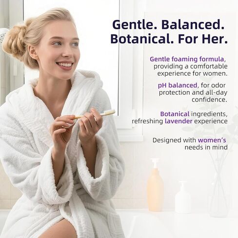 Feminine Foam Wash - pH Balanced Intimate Cleanser with Prebiotic Agave, Peony & Aloe. Soothing Odor Control & Daily Freshness for Sensitive Skin. Lavender Scent, 5 fl oz in Saudi Arabia