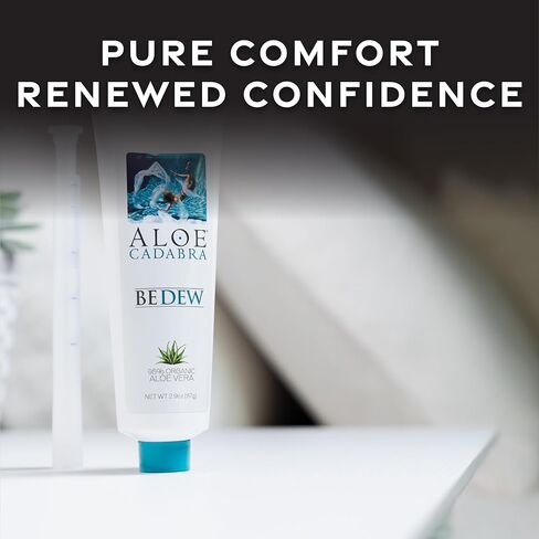 مرطب مهبلي عضوي من Aloe Cadabra BEDEW - تخفيف خالٍ من الأدوية والهرمونات لجفاف المهبل وانقطاع الطمث والراحة الشخصية - أنبوب إعادة التعبئة، تركيبة متوازنة الأس الهيدروجيني - 2.9 أونصة in Kuwait