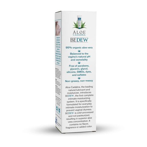 مرطب مهبلي عضوي من Aloe Cadabra BEDEW - تخفيف خالٍ من الأدوية والهرمونات لجفاف المهبل وانقطاع الطمث والراحة الشخصية - أنبوب إعادة التعبئة، تركيبة متوازنة الأس الهيدروجيني - 2.9 أونصة in Kuwait