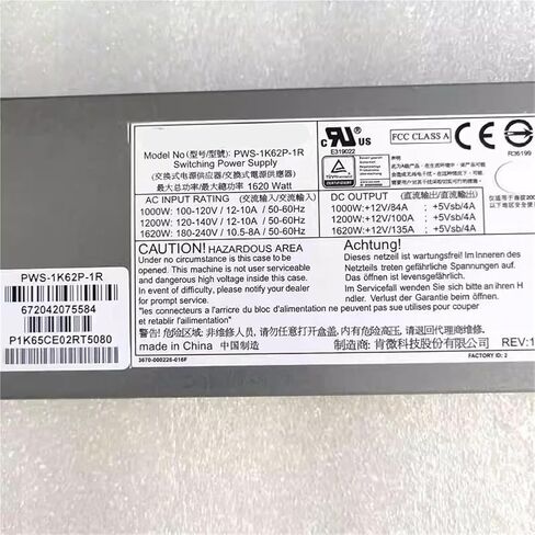 1pc PWS-1K62P-1R 1620W 1U Redundant Power Supply Unit PSU in Saudi Arabia