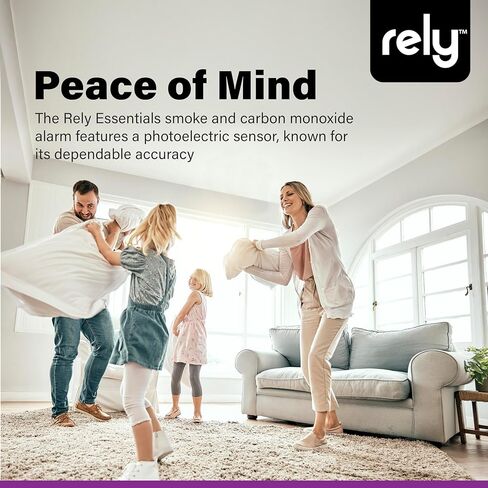 Rely Essentials 5600 Smoke & Carbon Monoxide Alarm – Hardwired AC Powered with Battery Backup, Voice Alerts, Interconnect Combination Detector – 1 Pack in Saudi Arabia