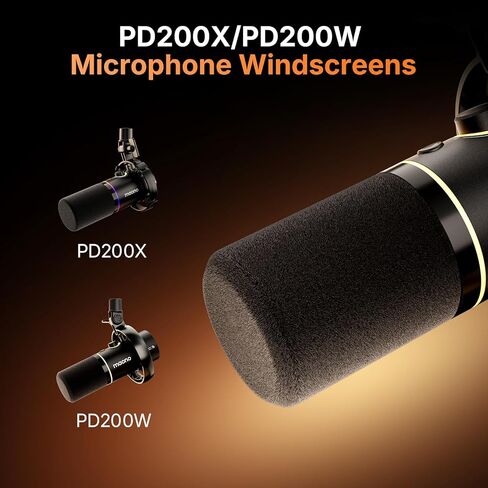 MAONO Foam Windscreen for PD200W/PD200X Microphone – Velvet Fine Mesh Pop Filter, Superior Noise Reduction, Windproof Cover for Podcasting, Gaming, Streaming & Recording in Saudi Arabia