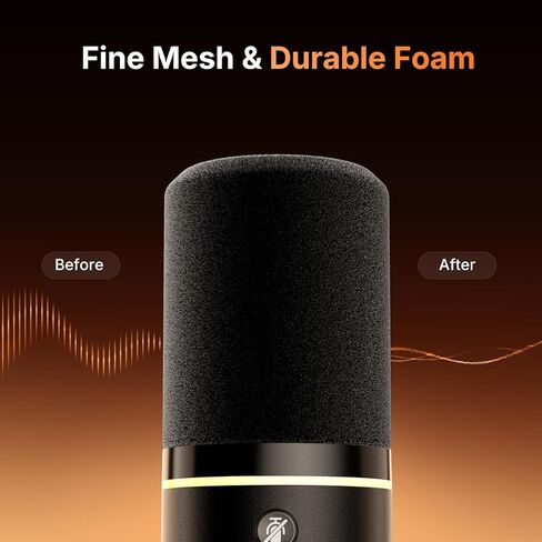 MAONO Foam Windscreen for PD200W/PD200X Microphone – Velvet Fine Mesh Pop Filter, Superior Noise Reduction, Windproof Cover for Podcasting, Gaming, Streaming & Recording in Saudi Arabia