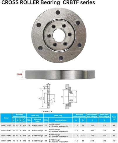 1 قطعة CRBTF405A P5 40x73x5 مللي متر رقيقة الجدار الدقة الصليب أسطواني محامل روبوت المشتركة in Saudi Arabia