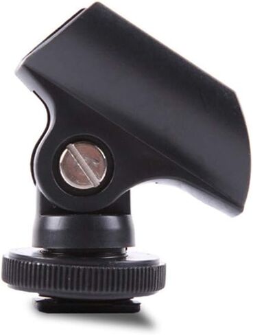 1 PC Microphone Clip Stand 19mm Mic Microphone Holder Clip with Hot Shoe for DSLR Camera Microphone Clip in Saudi Arabia