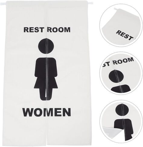 VICASKY Public Toilet Door Curtain 70x120cm No Punching Universal Hanging Curtain Semi-partition for Mall and Office Restroom Privacy Shielding in Saudi Arabia
