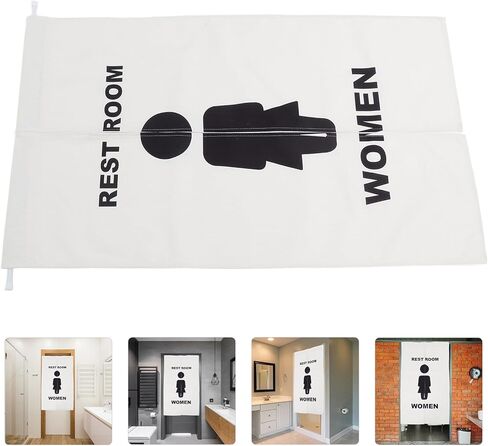 VICASKY Public Toilet Door Curtain 70x120cm No Punching Universal Hanging Curtain Semi-partition for Mall and Office Restroom Privacy Shielding in Saudi Arabia