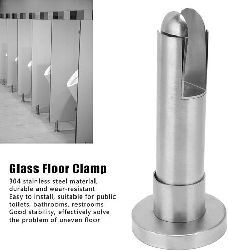 Support Partition Shape Stainless Steel Glass Fence Clamp for Public Bathroom in Kuwait