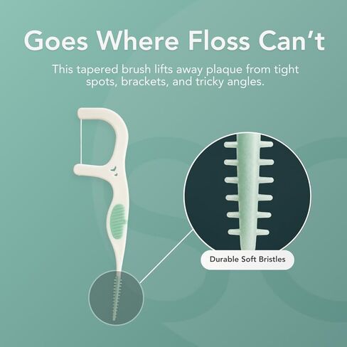 2-in-1 Floss and Soft Pick, 50 Count, Portable Dental Picks in Saudi Arabia