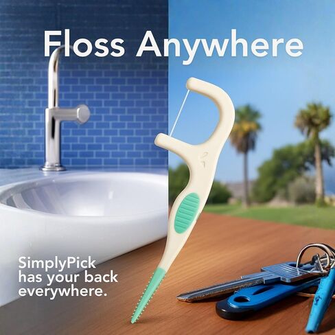 2-in-1 Floss and Soft Pick, 50 Count, Portable Dental Picks in Saudi Arabia