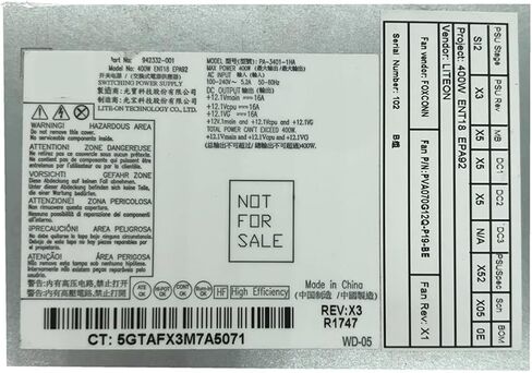Power Supply Adapter for 280 480 400 600 800 G3 G4 PSU PA-3401-1HA PA-3401-1 PA-3401-6HA PCG007 942332-001 400W in Saudi Arabia