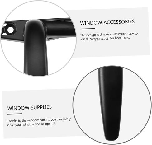 POPETPOP 2Pcs Modern Aluminum Alloy Window Pull Handle Durable Easy to Install for Windows Doors Simple Design for Practical Use Finish in Saudi Arabia