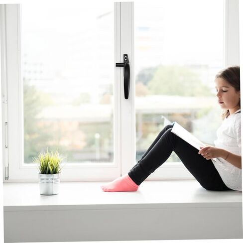 POPETPOP 2Pcs Modern Aluminum Alloy Window Pull Handle Durable Easy to Install for Windows Doors Simple Design for Practical Use Finish in Saudi Arabia