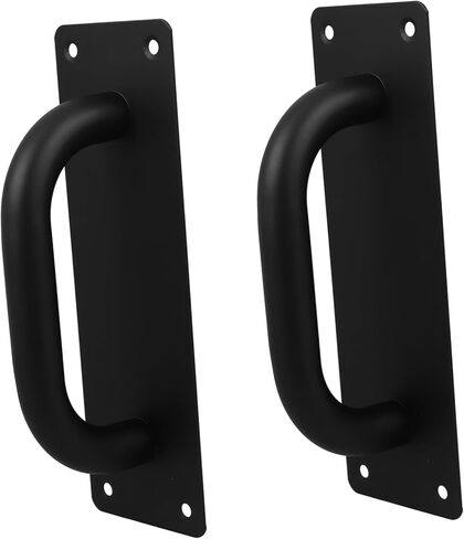 2Pcs Heavy Duty Push Pull Door Handles with Plates Commercial Door Pull for Sliding and Fire Doors Ergonomic Design for Effortless Use and Modern Aesthetic in Saudi Arabia