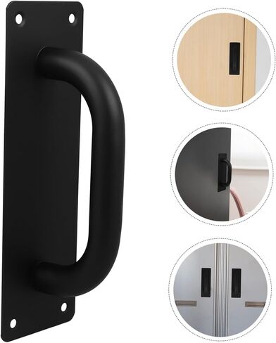 2Pcs Heavy Duty Push Pull Door Handles with Plates Commercial Door Pull for Sliding and Fire Doors Ergonomic Design for Effortless Use and Modern Aesthetic in Saudi Arabia