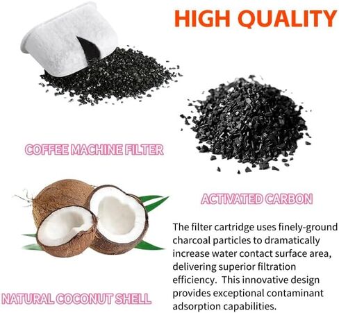 Water Filter Replacement for Delonghi 731328779 DLSC002 COM530M ECAM ETAM EPAM, Activated Charcoal Filter, 5 Pack in Saudi Arabia