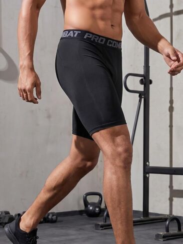 Mens Athletic Compression Shorts Moisture Wicking Stretch Quick Dry Baselayer for Running Gym Basketball Training in Saudi Arabia