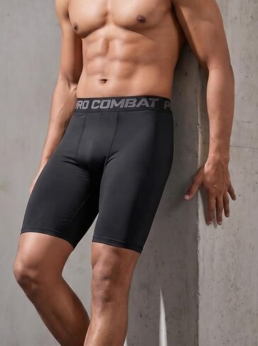 Mens Athletic Compression Shorts Moisture Wicking Stretch Quick Dry Baselayer for Running Gym Basketball Training in Saudi Arabia