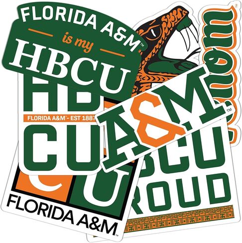 Desert Cactus Florida A&M University Sticker FAMU Rattlers Vinyl Decals Laptop Water Bottle Car Scrapbook Sheet (T2-HBCU A) in Saudi Arabia