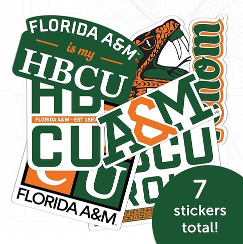 Desert Cactus Florida A&M University Sticker FAMU Rattlers Vinyl Decals Laptop Water Bottle Car Scrapbook Sheet (T2-HBCU A) in Saudi Arabia