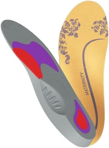 FootWave Maternity Shoe Insoles for Women - Orthotics with Enhanced Arch Support for Comfort During Pregnancy - Shoe Inserts with Extra Cushioning Foot Pain Relief S: 6.5-8.5 (M) / 7.5-9.5 (W) in Saudi Arabia